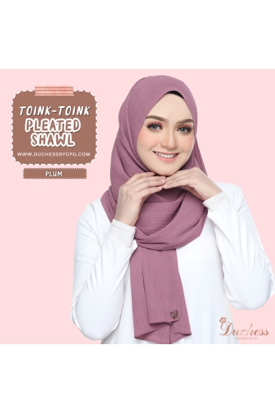 Pleated shawl - plum Pleated shawl - plum